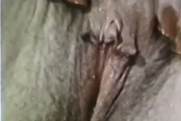 Телочка ласкает свою небритую киску