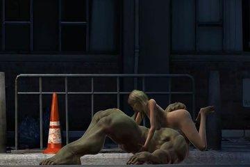 3D порно с зелёным Халком