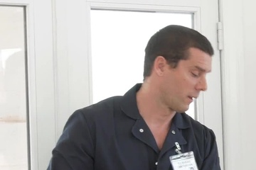 Уборщик дико поимел в анал красивую офисную работницу Bella Rolland